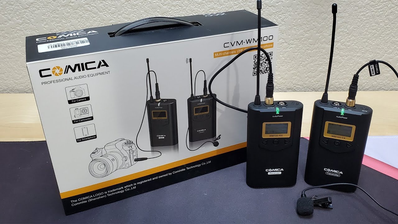 Comica CVMWM100 Plus UHF Wireless Lavalier Microphone System
