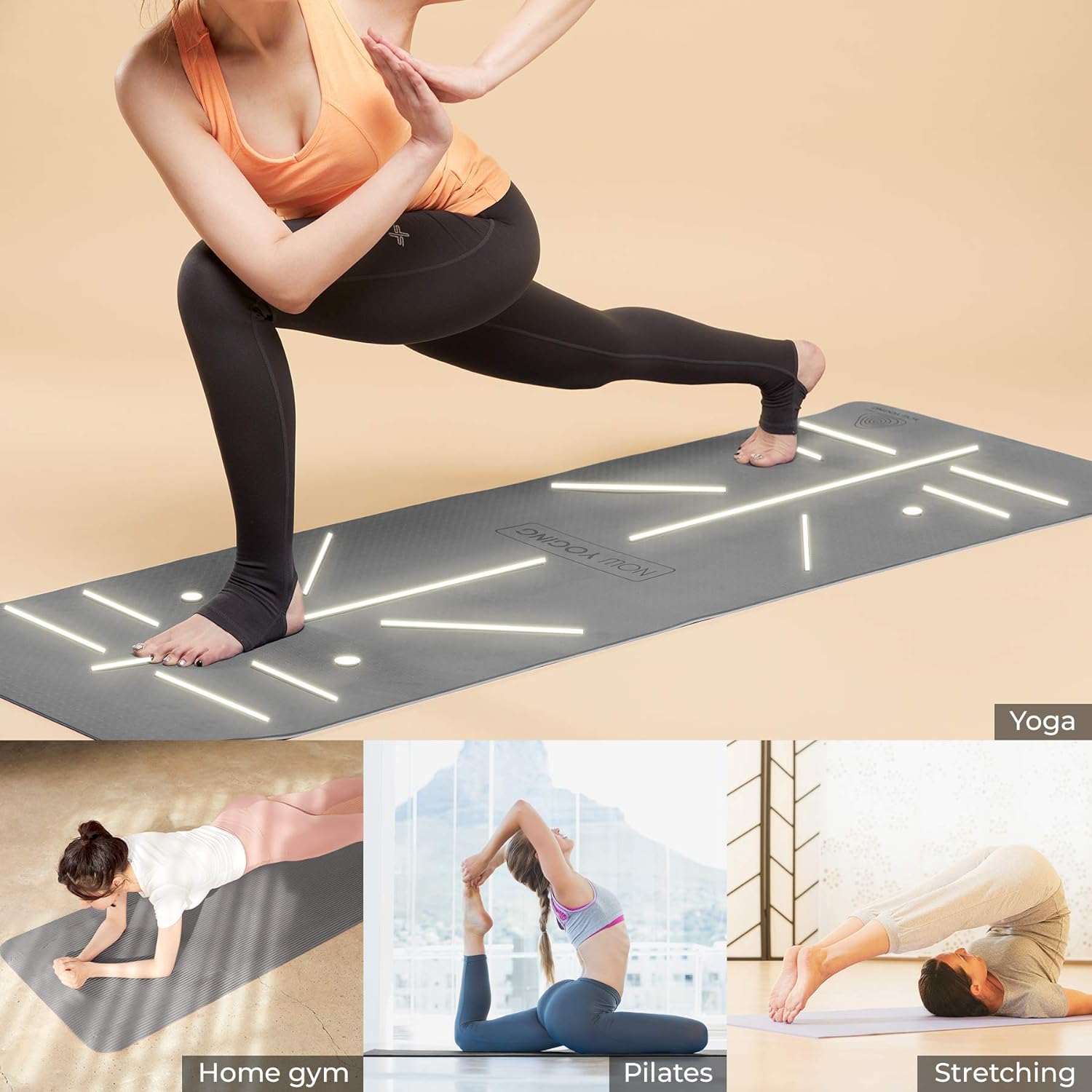 Yoga Mat with Alignment Lines Enhance Your Yoga Practice